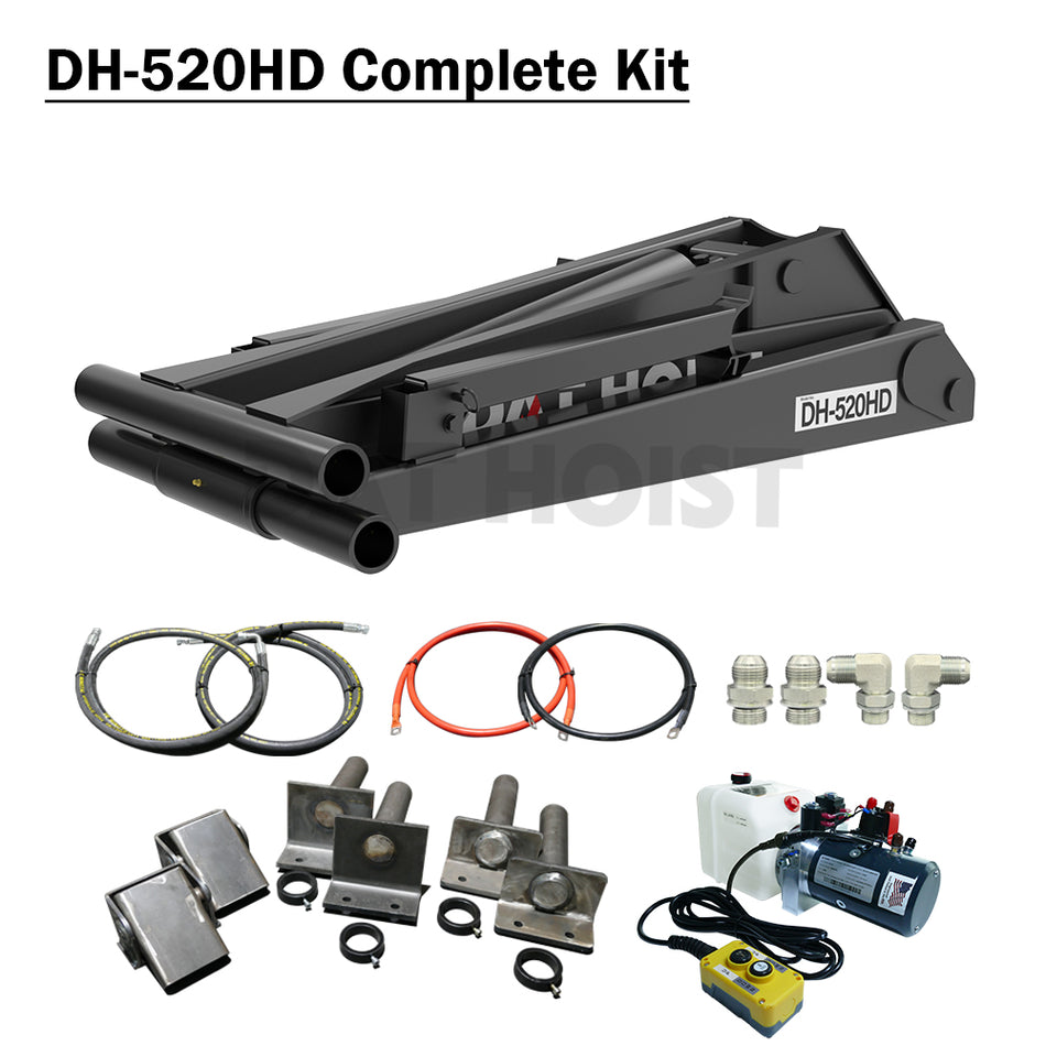 10 Ton Hydraulic Scissor Hoist Kit for 12–16' Dump Body | DH-520HD for Truck