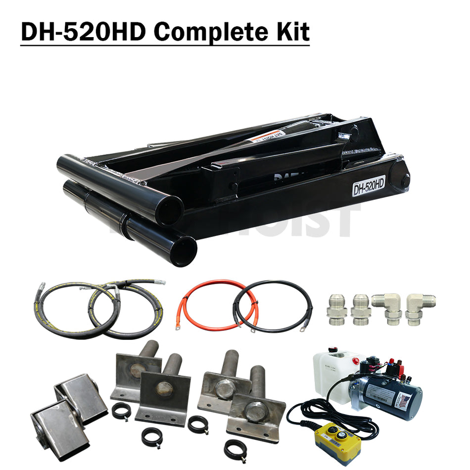 10 Ton Hydraulic Scissor Hoist Kit for 12–16' Dump Body | DH-520HD for Truck