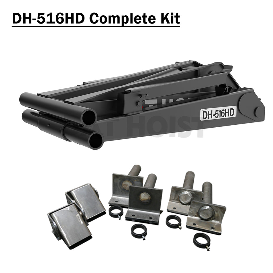 8 Ton Heavy-Duty Hydraulic Scissor Hoist for 10–14' Dump Body | DH-516HD for Truck