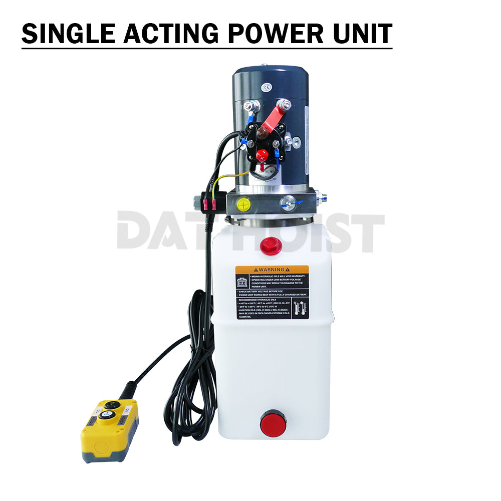 12V DC Electric Single Action Hydraulic Power Unit Dump Body Pump 3200 PSI