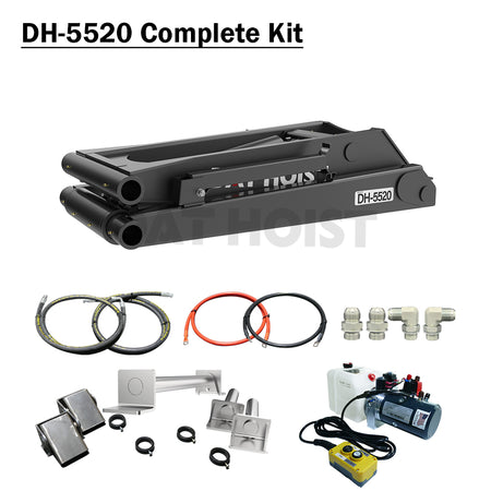 16 Ton Hydraulic Scissor Hoist Kit (Dual Cylinder) for 12–16' Dump Body | DH-5520