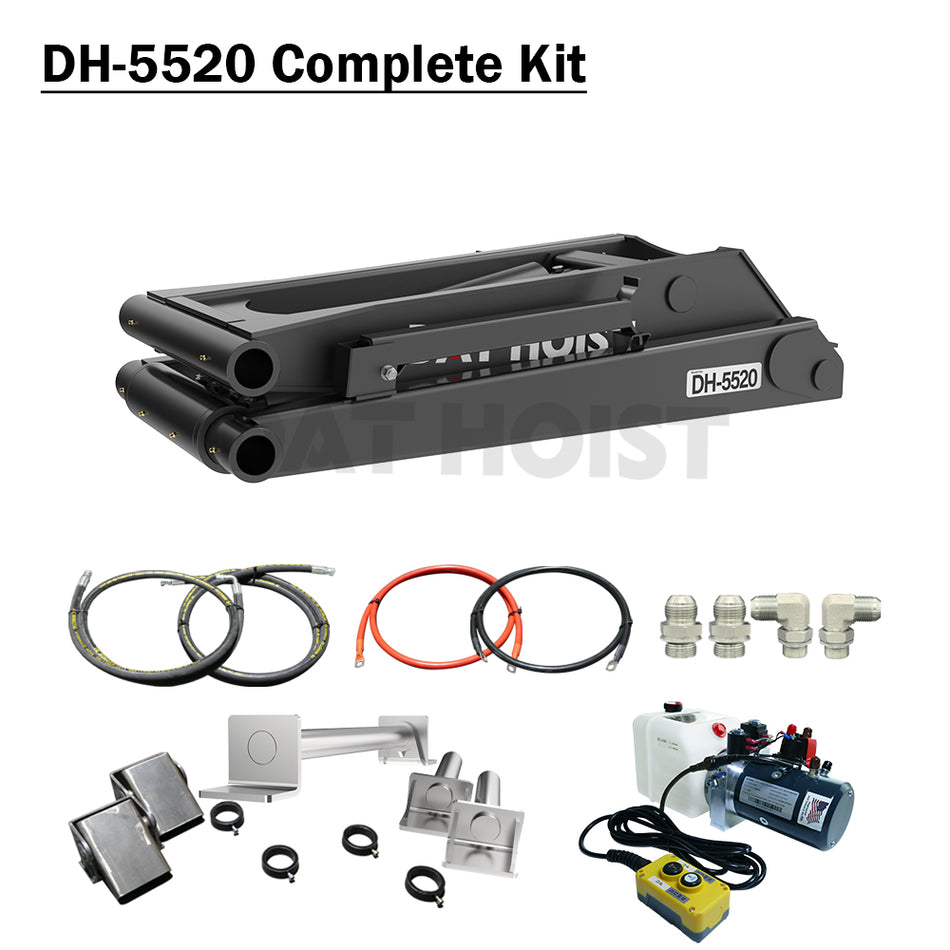 16 Ton Hydraulic Scissor Hoist Kit (Dual Cylinder) for 12–16' Dump Body | DH-5520