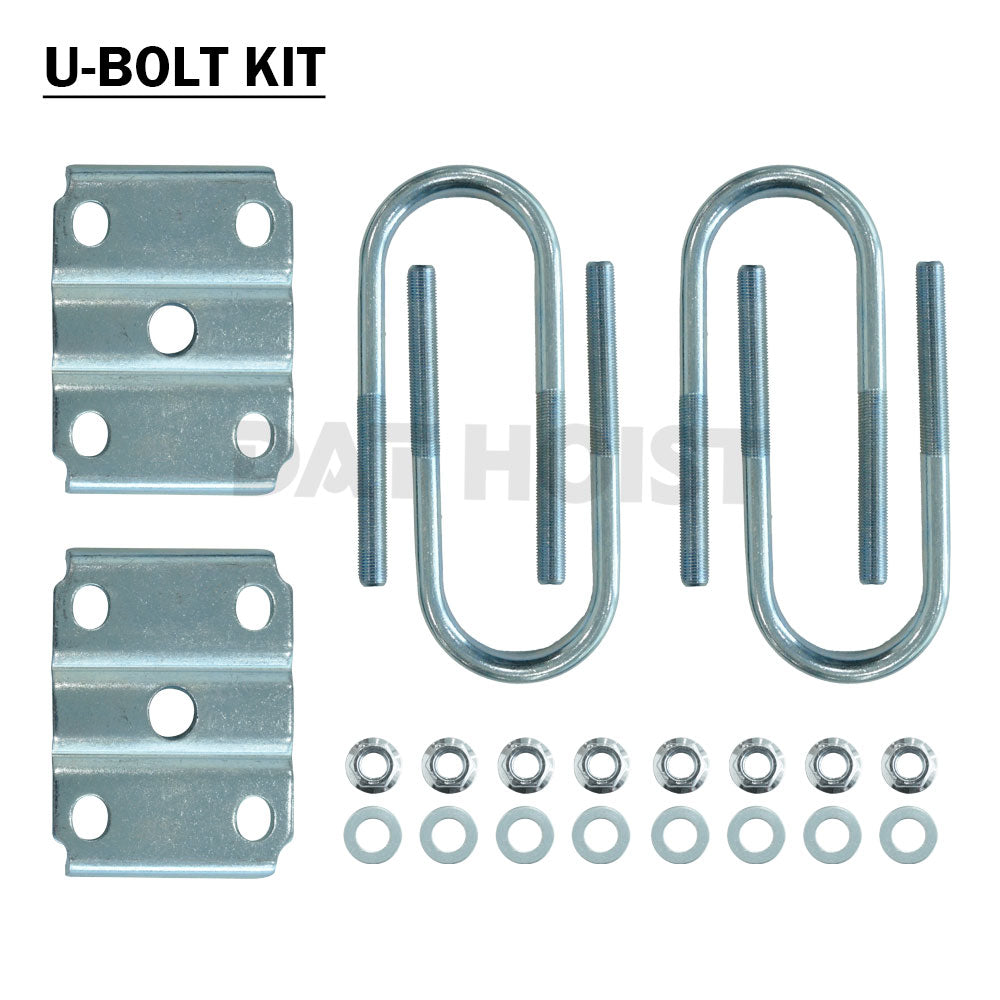 5.2K–7K Trailer Axle U-Bolt Kit | 3" Round Axle | 1-3/4" & 2" Leaf Springs
