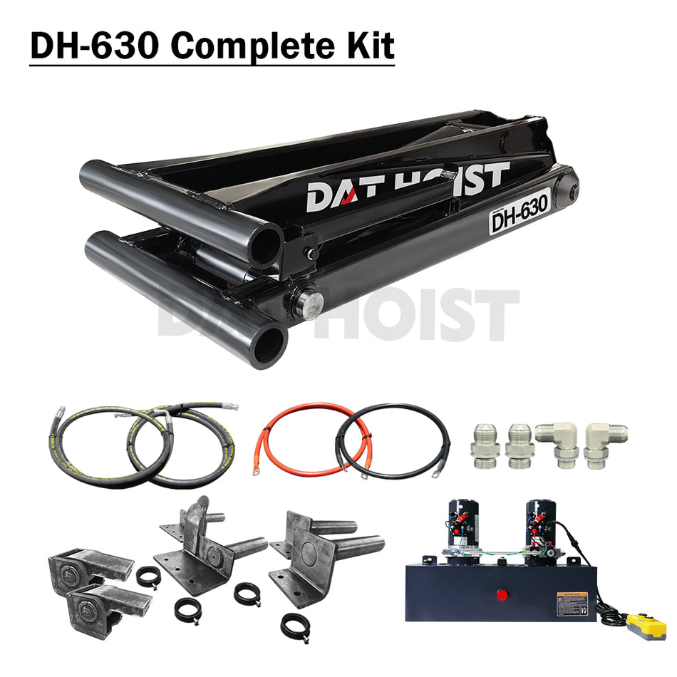 14 Ton Hydraulic Scissor Hoist Kit for 18–24' Dump Body | DH-630 for Truck