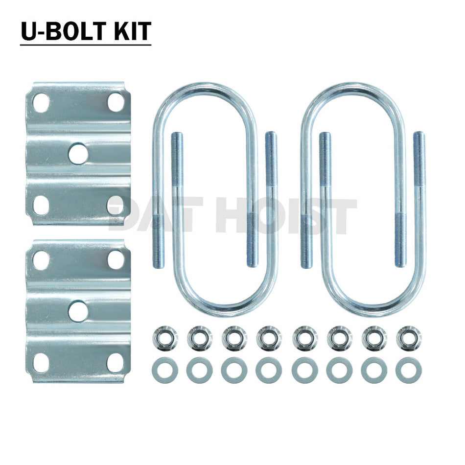 5200 - 7000 lb 1/2" U-Bolt Kit for 3" Tube Trailer Axles