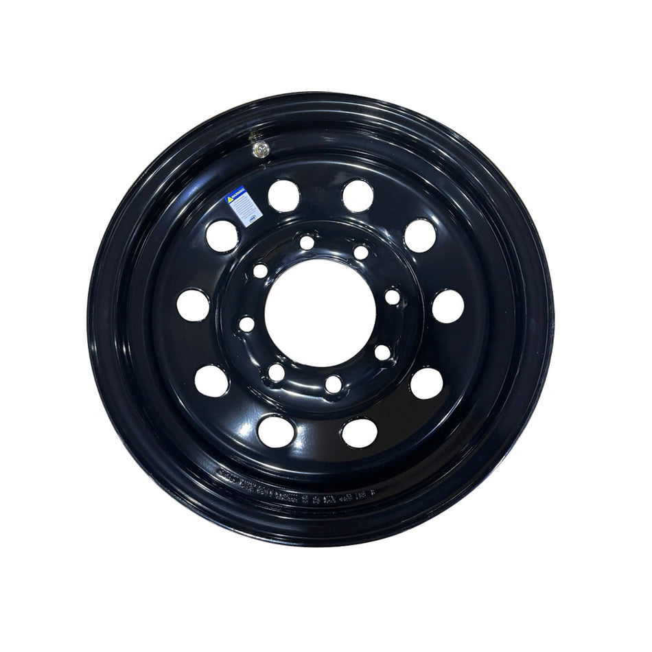 40-Pack Full Pallet 16x6K Gloss Black Trailer Rim | 8-Lug 8-165.1 | DOT