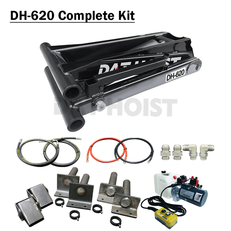 12 Ton Hydraulic Scissor Hoist Kit for 16–18' Dump Body | DH-620 for Truck