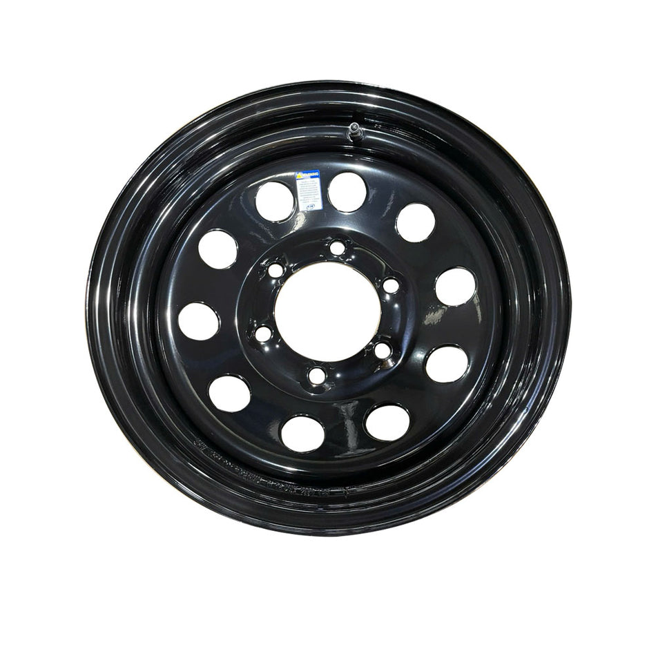 40-Pack Full Pallet 15x6J Gloss Black Trailer Rim | 6-Lug 6-139.7 | DOT