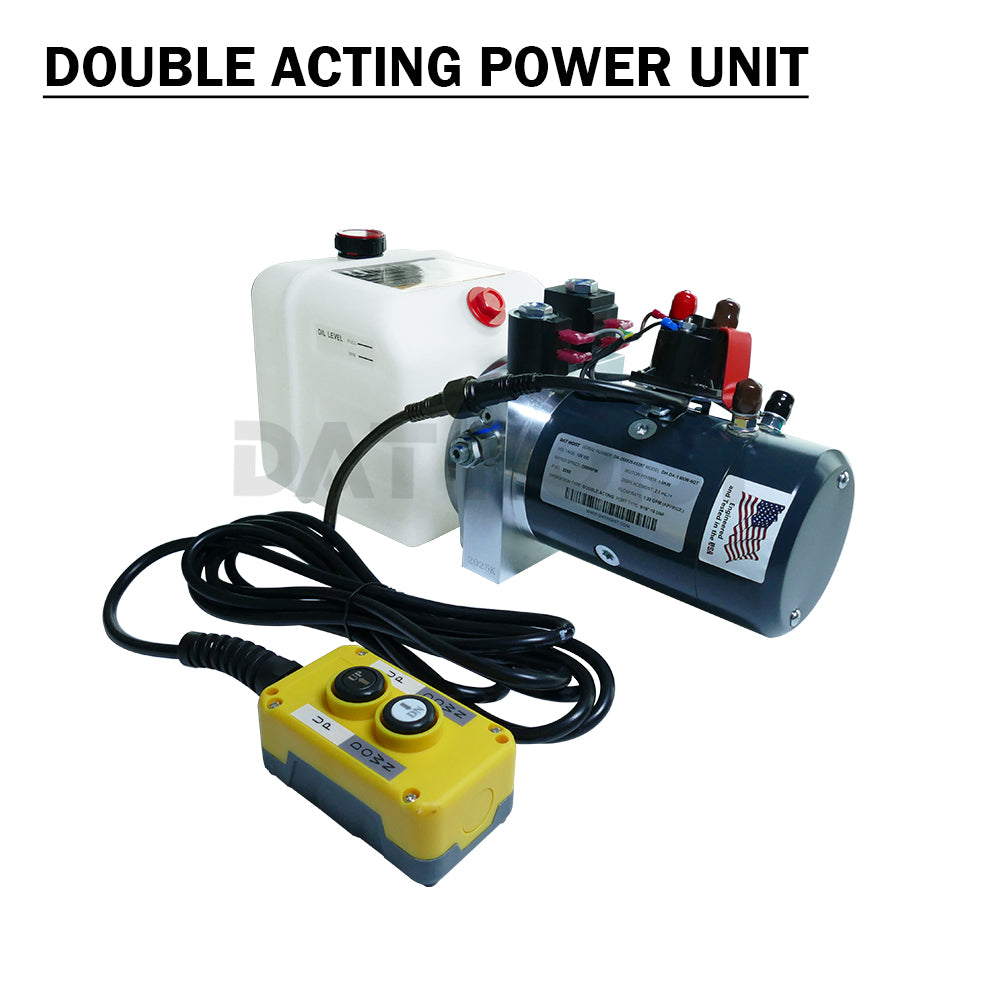 12V DC Electric Double Action Hydraulic Power Unit Dump Body Pump 3200 PSI