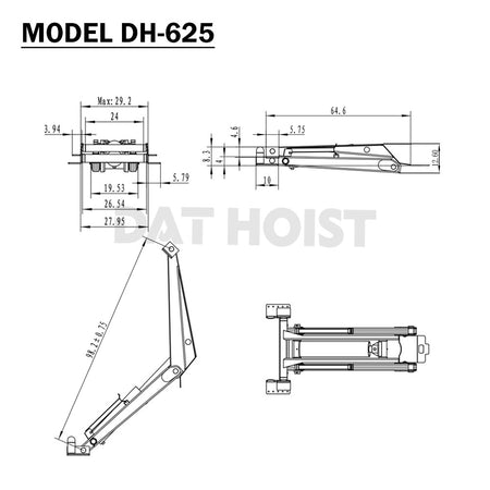 12 Ton Hydraulic Scissor Hoist Kit for 16–20' Dump Body | DH-625