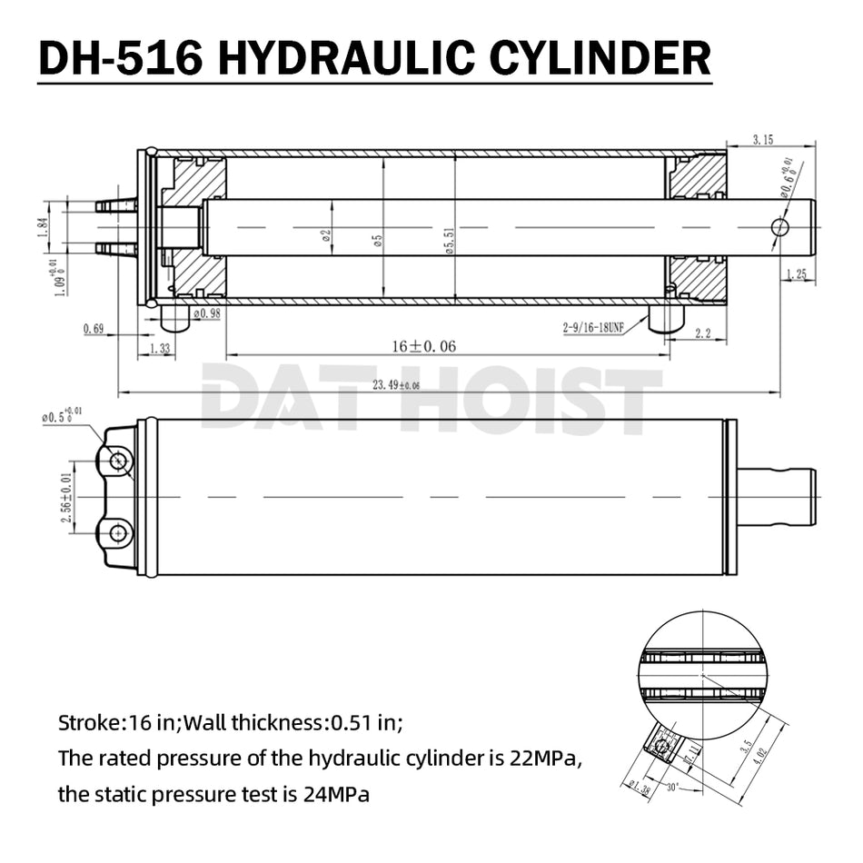 DH-516 Hydraulic Cylinder
