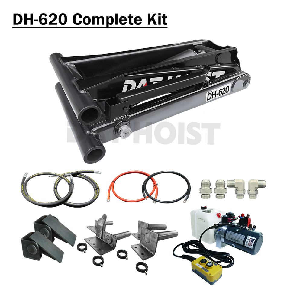 12 Ton Hydraulic Scissor Hoist Kit for 16–18' Dump Body | DH-620 for Truck