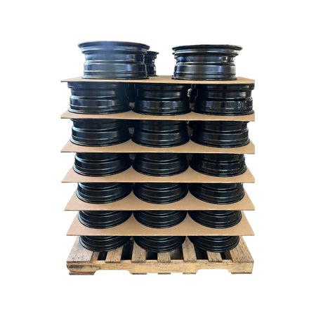 40-Pack 15x6J Gloss Black Trailer Wheels 6-Lug 6-139.7 DOT
