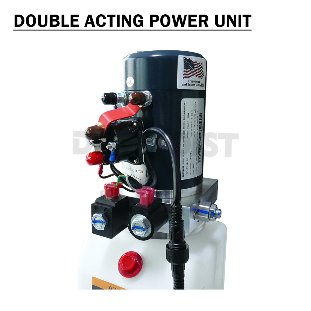 12V DC Electric Double Action Hydraulic Power Unit Dump Body Pump 3200 PSI
