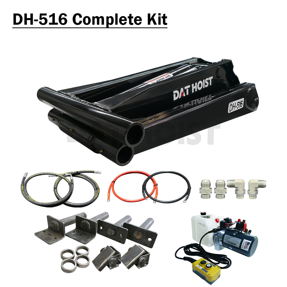 8 Ton Hydraulic Scissor Hoist Kit for 10–14' Dump Body | DH-516 Pro for Trailer