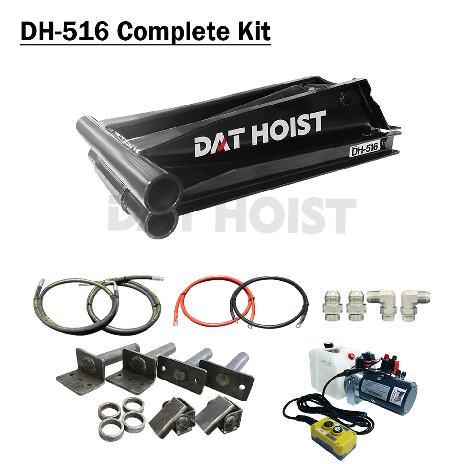 8 Ton Hydraulic Scissor Hoist Kit for 10–14' Dump Body | DH-516 for Trailer