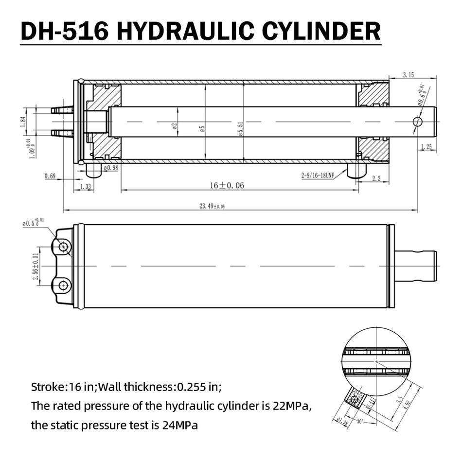 DH-516 Hydraulic Cylinder