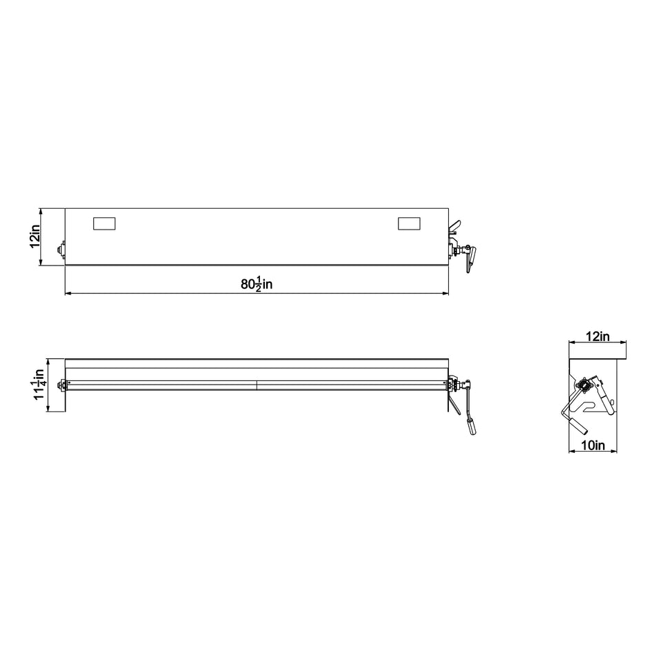 80-1/2" Trailer Tarp Mounting Bracket